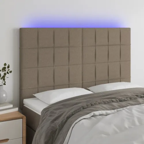 LED uzglavlje smeđesivo 144x5x118/128 cm od tkanine - Sivo-smeđa 144 x 5 x 118/128 cm Cijena