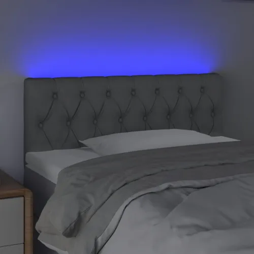 LED uzglavlje svjetlosivo 90 x 7 x 78/88 cm od tkanine - Svjetlosiva 90 x 7 x 78/88 cm Cijena