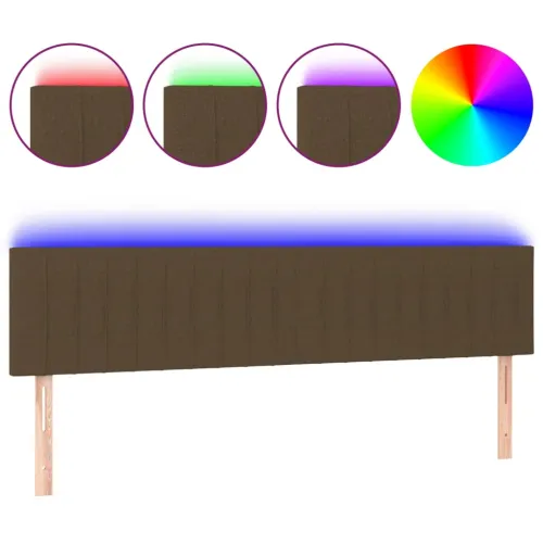 LED uzglavlje tamnosmeđe 160x5x78/88 cm od tkanine - Tamno smeđa 160 x 5 x 78/88 cm Cijena