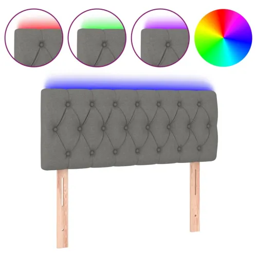 LED uzglavlje tamnosivo 90 x 7 x 78/88 cm od tkanine - Tamno siva 90 x 7 x 78/88 cm Cijena