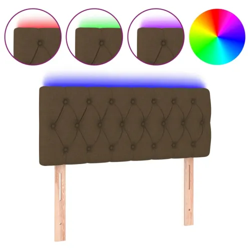 LED uzglavlje tamnosmeđe 90 x 7 x 78/88 cm od tkanine - Tamno smeđa 90 x 7 x 78/88 cm Cijena
