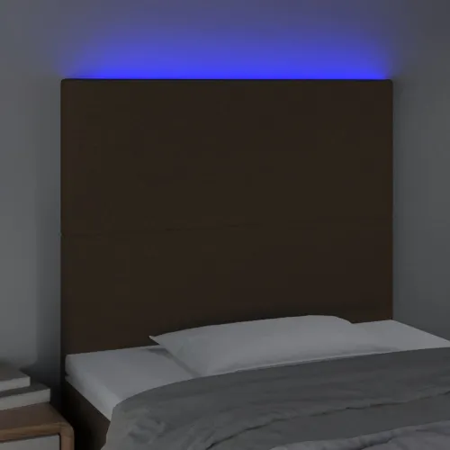 LED uzglavlje tamnosmeđe 100x5x118/128 cm od tkanine - Tamno smeđa 100 x 5 x 118/128 cm Cijena