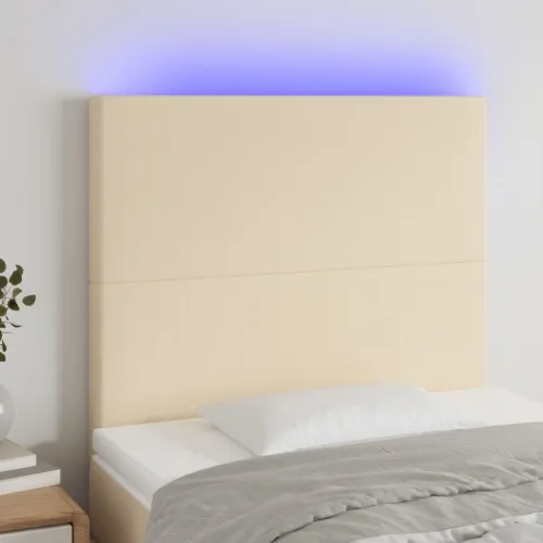 LED uzglavlje krem 100x5x118/128 cm od tkanine - Krema 100 x 5 x 118/128 cm Cijena