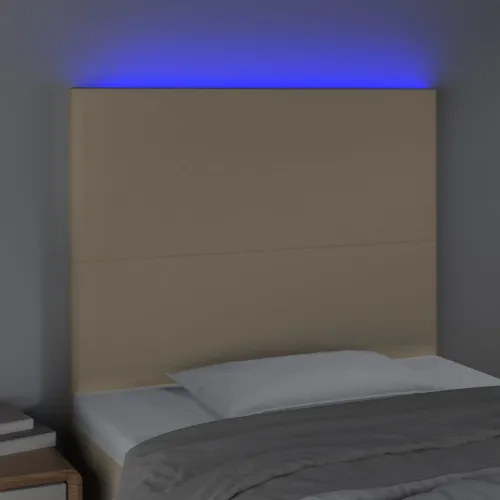 LED uzglavlje krem 100x5x118/128 cm od tkanine - Krema 100 x 5 x 118/128 cm Cijena