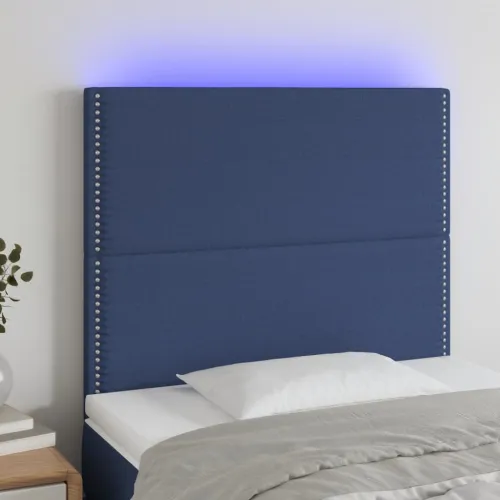 LED uzglavlje plavo 100x5x118/128 cm od tkanine - Plava 100 x 5 x 118/128 cm Cijena