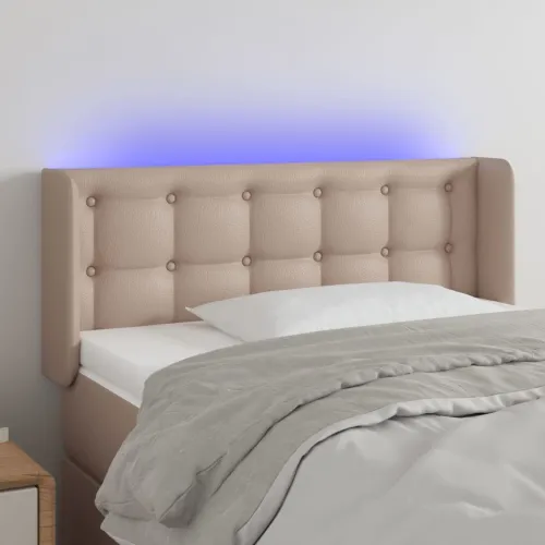 LED uzglavlje boja cappuccina 83x16x78/88 cm od umjetne kože - Boja cappuccina 83 x 16 x 78/88 cm 1 Boja cappuccina Cijena
