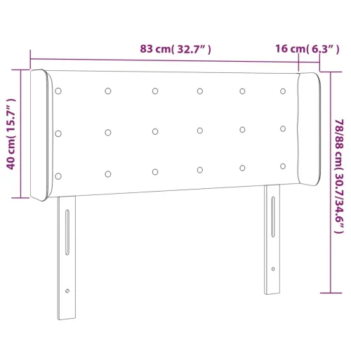 LED uzglavlje boja cappuccina 83x16x78/88 cm od umjetne kože - Boja cappuccina 83 x 16 x 78/88 cm 1 Boja cappuccina Cijena