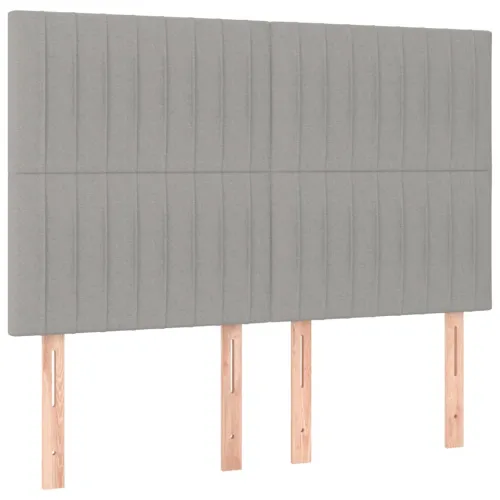 LED uzglavlje svjetlosivo 144x5x118/128 cm od tkanine - Svjetlosiva 144 x 5 x 118/128 cm Cijena