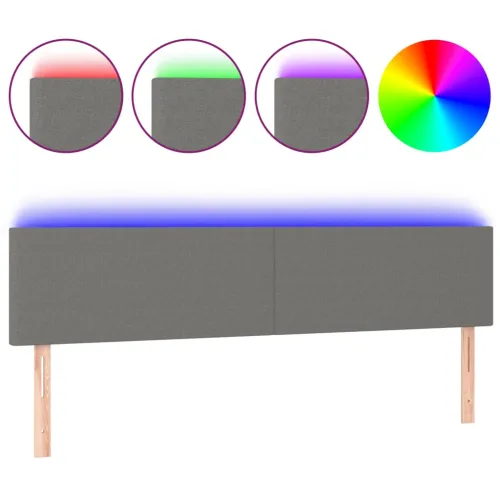 LED uzglavlje tamnosivo 180x5x78/88 cm od tkanine - Tamno siva 180 x 5 x 78/88 cm Cijena