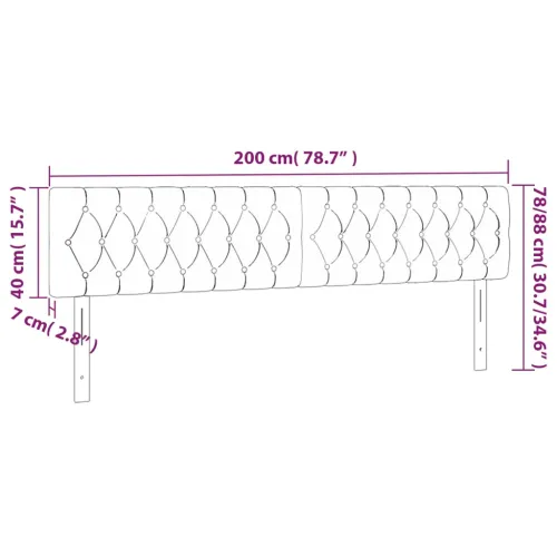 LED uzglavlje smeđesivo 200 x 7 x 78/88 cm od tkanine - Sivo-smeđa 200 x 7 x 78/88 cm Cijena