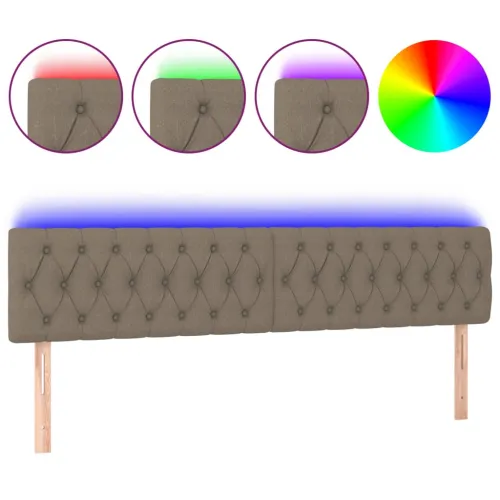 LED uzglavlje smeđesivo 200 x 7 x 78/88 cm od tkanine - Sivo-smeđa 200 x 7 x 78/88 cm Cijena