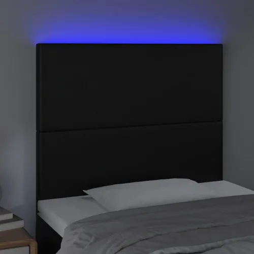LED uzglavlje crno 90x5x118/128 cm od umjetne kože - Crna 90 x 5 x 118/128 cm Cijena