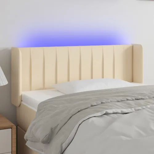LED uzglavlje krem 93x16x78/88 cm od tkanine - Krema 93 x 16 x 78/88 cm 1 Krema Cijena