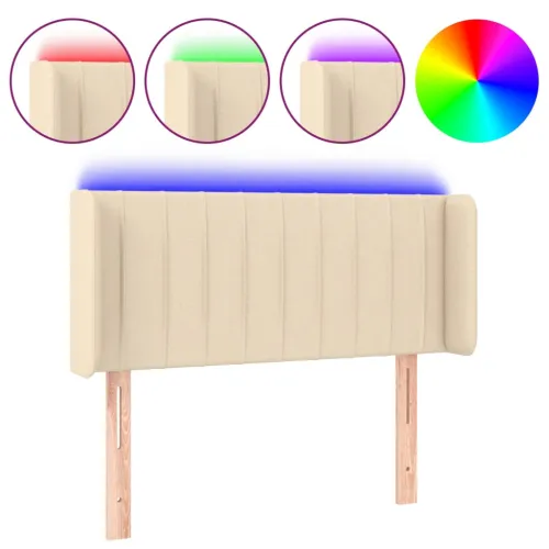 LED uzglavlje krem 93x16x78/88 cm od tkanine - Krema 93 x 16 x 78/88 cm 1 Krema Cijena