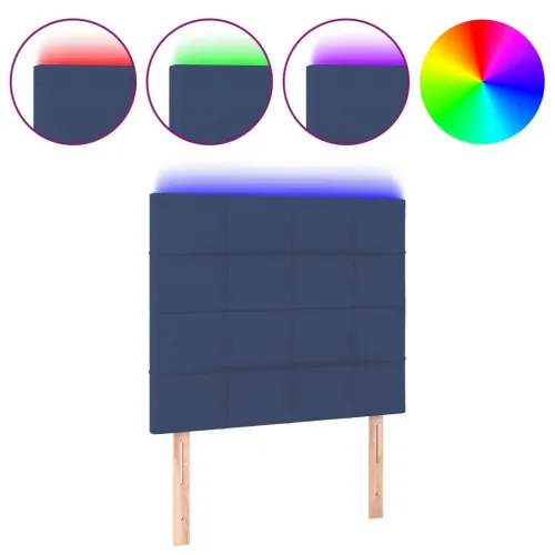 LED uzglavlje plavo 80x5x118/128 cm od tkanine - Plava 80 x 5 x 118/128 cm Cijena
