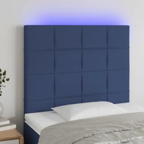 LED uzglavlje plavo 80x5x118/128 cm od tkanine - Plava 80 x 5 x 118/128 cm Cijena
