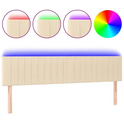 LED uzglavlje krem 160x5x78/88 cm od tkanine - Krema 160 x 5 x 78/88 cm Cijena
