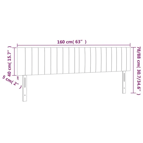 LED uzglavlje krem 160x5x78/88 cm od tkanine - Krema 160 x 5 x 78/88 cm Cijena