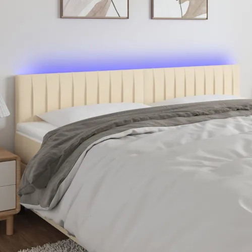 LED uzglavlje krem 160x5x78/88 cm od tkanine - Krema 160 x 5 x 78/88 cm Cijena