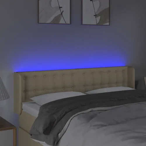LED uzglavlje krem 147x16x78/88 cm od tkanine - Krema 147 x 16 x 78/88 cm Cijena