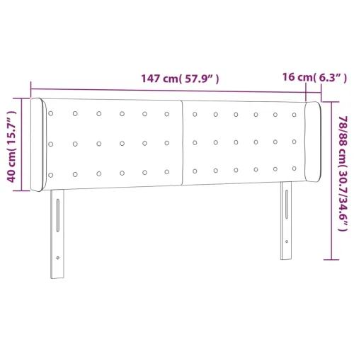 LED uzglavlje krem 147x16x78/88 cm od tkanine - Krema 147 x 16 x 78/88 cm Cijena