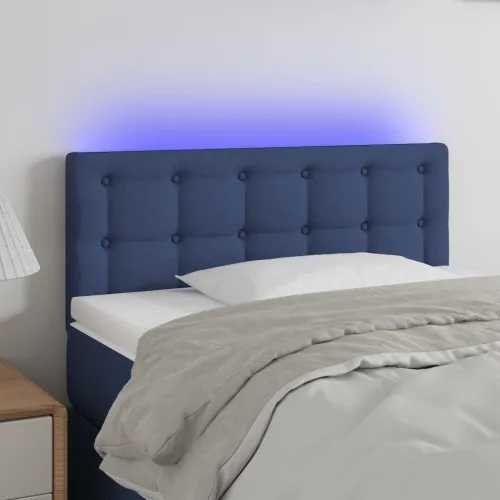 LED uzglavlje plavo 80 x 5 x 78/88 cm od tkanine - Plava 80 x 5 x 78/88 cm Cijena