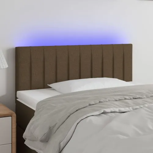 LED uzglavlje tamnosmeđe 90x5x78/88 cm od tkanine - Tamno smeđa 90 x 5 x 78/88 cm Cijena