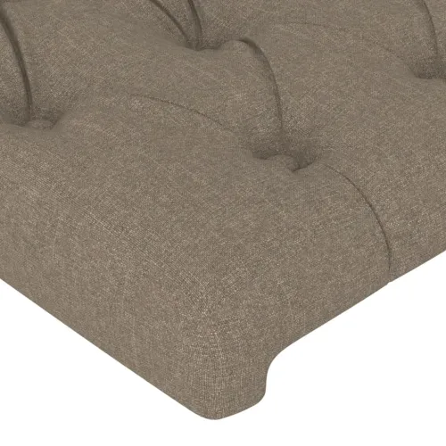 LED uzglavlje smeđesivo 200x7x118/128 cm od tkanine - Sivo-smeđa 200 x 7 x 118/128 cm Cijena