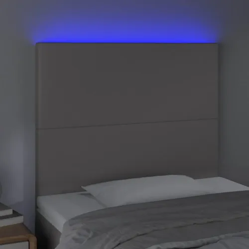 LED uzglavlje sivo 90x5x118/128 cm od umjetne kože - Siva 90 x 5 x 118/128 cm Cijena