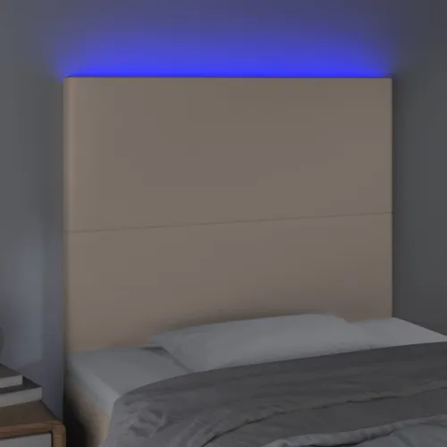 LED uzglavlje boja cappuccina 90x5x118/128 cm od umjetne kože - Boja cappuccina 90 x 5 x 118/128 cm Cijena