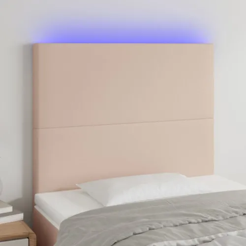 LED uzglavlje boja cappuccina 90x5x118/128 cm od umjetne kože - Boja cappuccina 90 x 5 x 118/128 cm Cijena