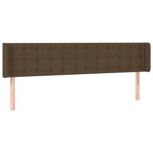 LED uzglavlje tamnosmeđe 183x16x78/88 cm od tkanine - Tamno smeđa 183 x 16 x 78/88 cm Cijena