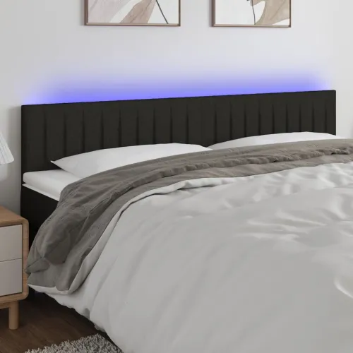LED uzglavlje crno 200x5x78/88 cm od tkanine - Crna 200 x 5 x 78/88 cm Cijena