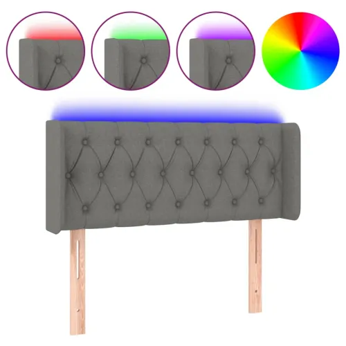 LED uzglavlje tamnosiv 93x16x78/88 cm od tkanine - Tamno siva 93 x 16 x 78/88 cm Cijena