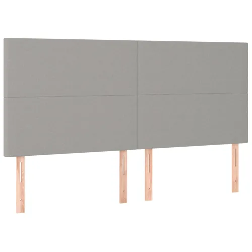 LED uzglavlje svjetlosivo 200x5x118/128 cm od tkanine - Svjetlosiva 200 x 5 x 118/128 cm Cijena
