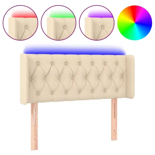 LED uzglavlje krem 93x16x78/88 cm od tkanine - Krema 93 x 16 x 78/88 cm Cijena