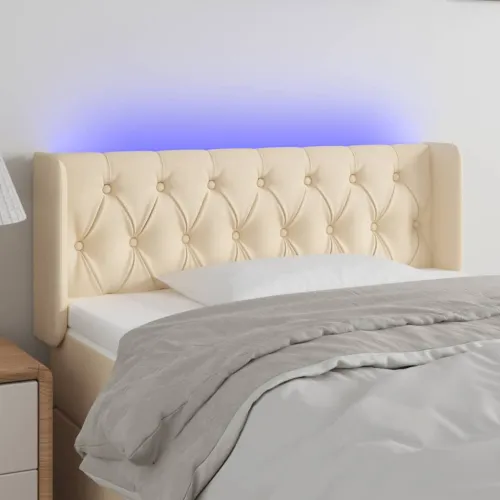 LED uzglavlje krem 93x16x78/88 cm od tkanine - Krema 93 x 16 x 78/88 cm Cijena