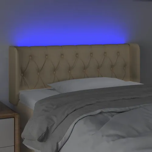 LED uzglavlje krem 93x16x78/88 cm od tkanine - Krema 93 x 16 x 78/88 cm Cijena