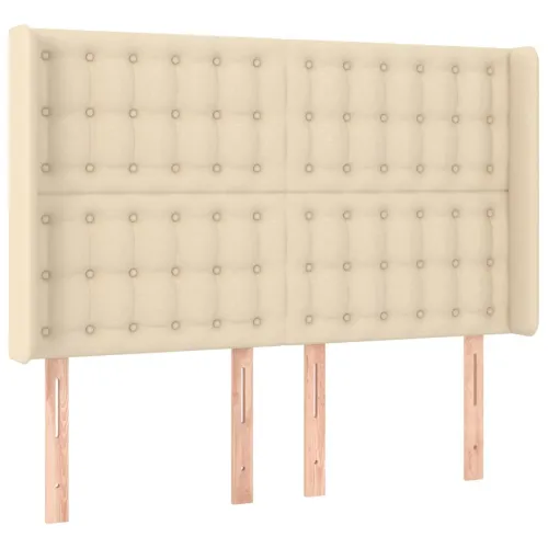 LED uzglavlje krem 147 x 16 x 118/128 cm od tkanine - Krema 147 x 16 x 118/128 cm Cijena