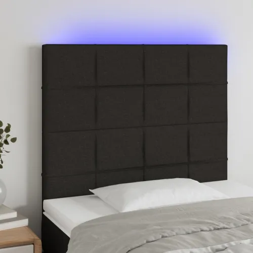 LED uzglavlje crno 100x5x118/128 cm od tkanine - Crna 100 x 5 x 118/128 cm Cijena