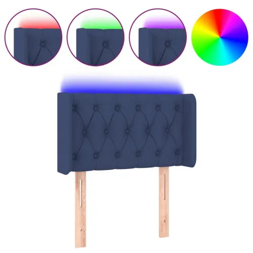 LED uzglavlje plavo 83x16x78/88 cm od tkanine - Plava 83 x 16 x 78/88 cm Cijena