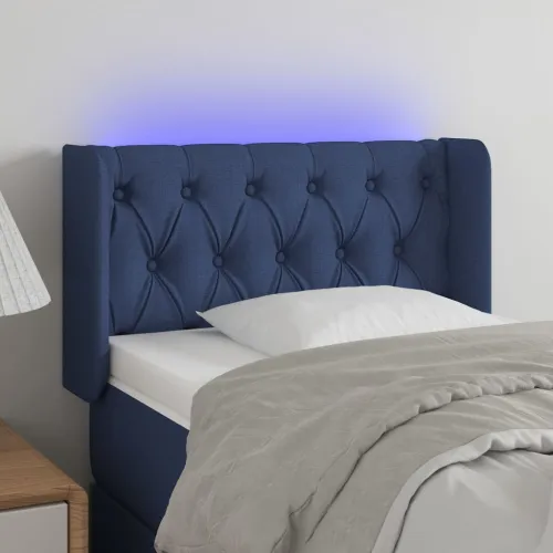 LED uzglavlje plavo 83x16x78/88 cm od tkanine - Plava 83 x 16 x 78/88 cm Cijena