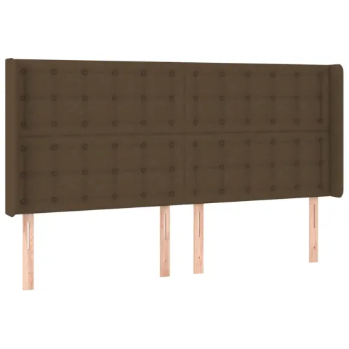 LED uzglavlje tamnosmeđe 203x16x118/128 cm od tkanine - Tamno smeđa 203 x 16 x 118/128 cm 1 Tamno smeđa Cijena