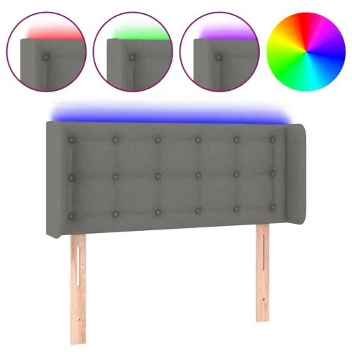 LED uzglavlje tamnosiv 93x16x78/88 cm od tkanine - Tamno siva 93 x 16 x 78/88 cm Cijena