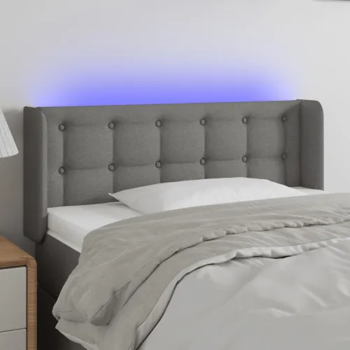 LED uzglavlje tamnosiv 93x16x78/88 cm od tkanine - Tamno siva 93 x 16 x 78/88 cm Cijena