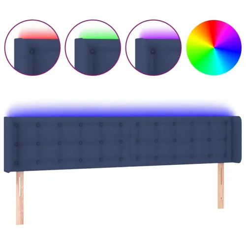 LED uzglavlje plavo 203x16x78/88 cm od tkanine - Plava 203 x 16 x 78/88 cm Cijena
