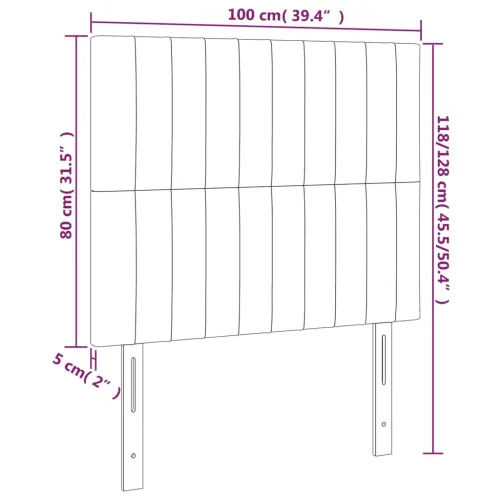LED uzglavlje crno 100x5x118/128 cm od tkanine - Crna 100 x 5 x 118/128 cm Cijena