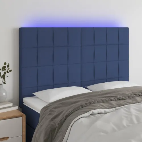 LED uzglavlje plavo 144x5x118/128 cm od tkanine - Plava 144 x 5 x 118/128 cm Cijena