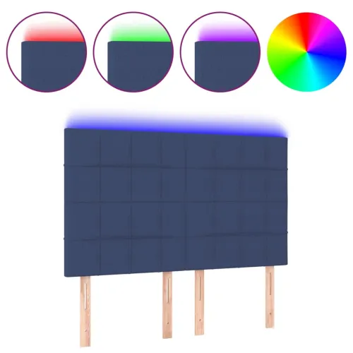 LED uzglavlje plavo 144x5x118/128 cm od tkanine - Plava 144 x 5 x 118/128 cm Cijena