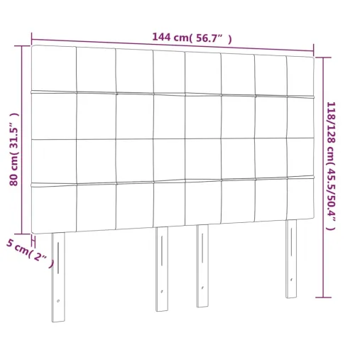 LED uzglavlje plavo 144x5x118/128 cm od tkanine - Plava 144 x 5 x 118/128 cm Cijena